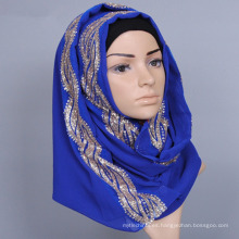 bufanda de fantasía mixta sólida lisa señoras de lujo al por mayor Arab Muslim Hijab